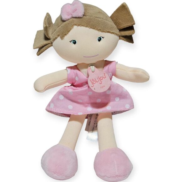 Jolijou Doudou et Compagnie Paris Little Miss Mille Bonbon Doll Pink Dress 7.5" - Picture 2 of 10